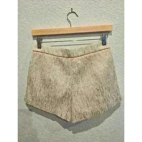 Forever 21 White and gold mini shorts. Size Small. - Picture 1 of 3